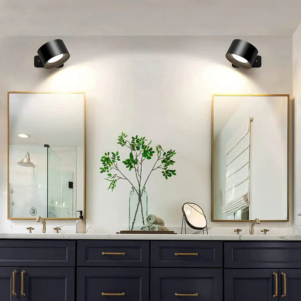 Arandela de Parede Interna LED Bifocal Sem Fio - 2 Unidades