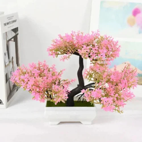 Bonsai Artificial Arvore com Flores em Seda