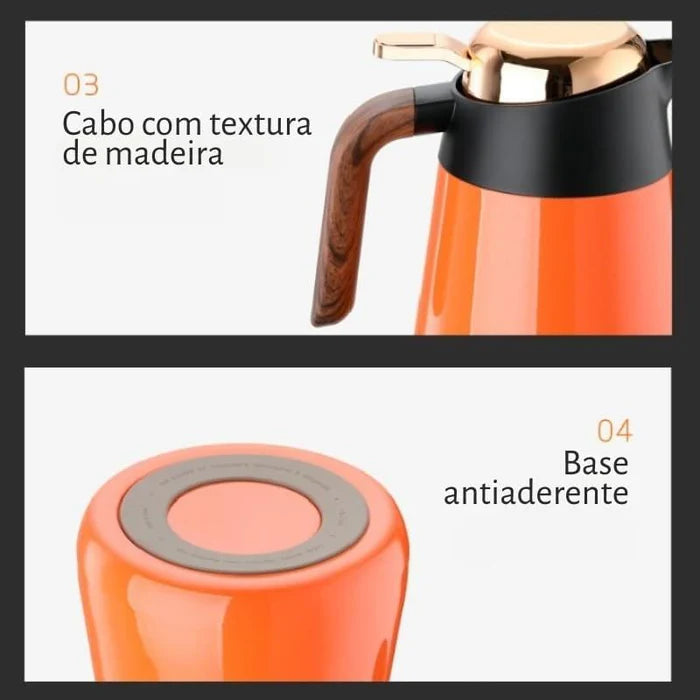 Garrafa Térmica Café Chá Inox 1.6L - Casa Stony