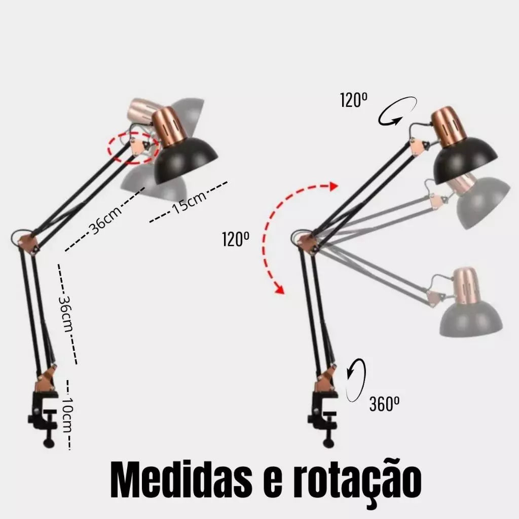 Luminária de Mesa Articulada Pixar
