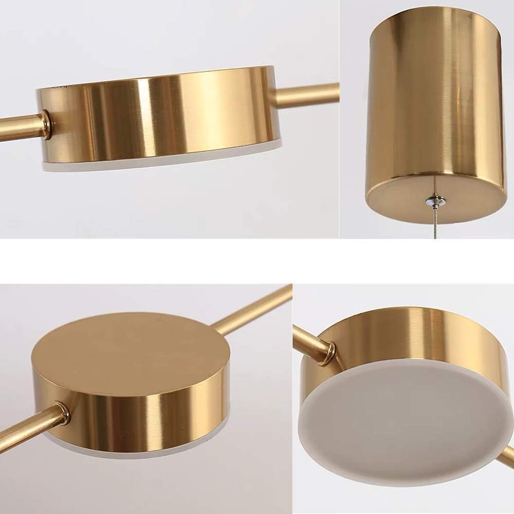 Lustre Pendente Moderno Dourado Led