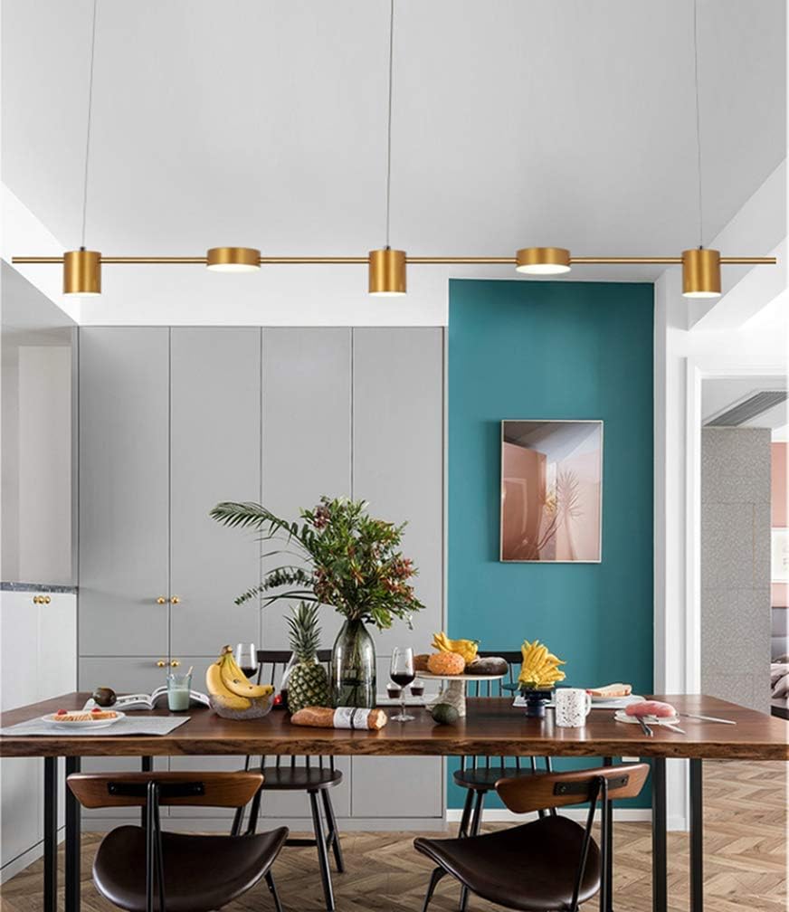 Lustre Pendente Moderno Dourado Led