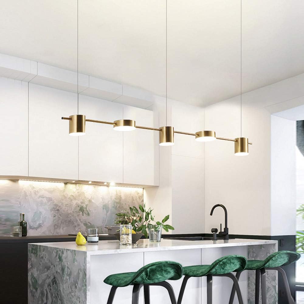 Lustre Pendente Moderno Dourado Led