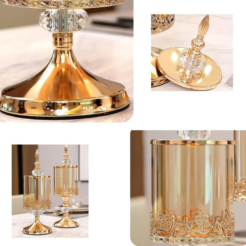 Pote de Vidro Elegante com Tampa
