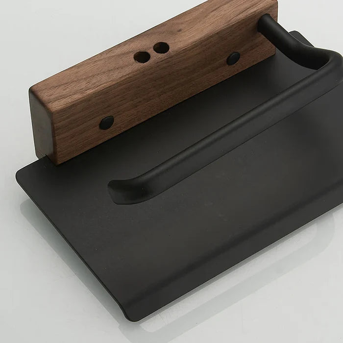 Suporte para Papel Higiênico com Detalhe em Madeira