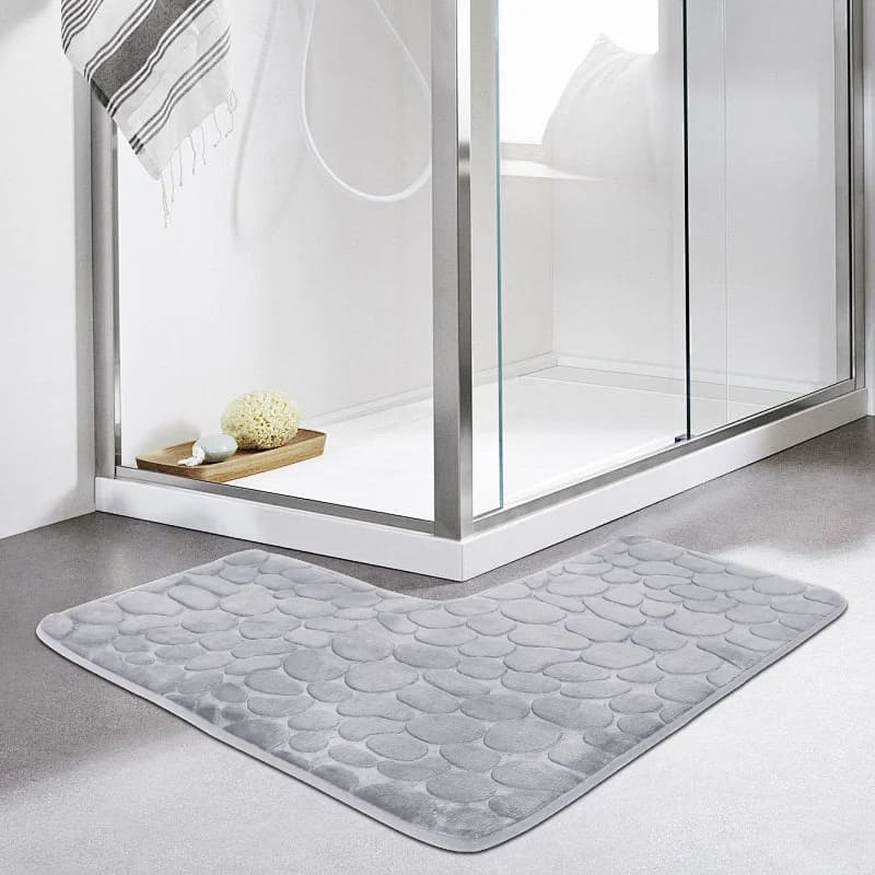 Tapete para Banheiro Antiderrapante Absorvente Canto em L