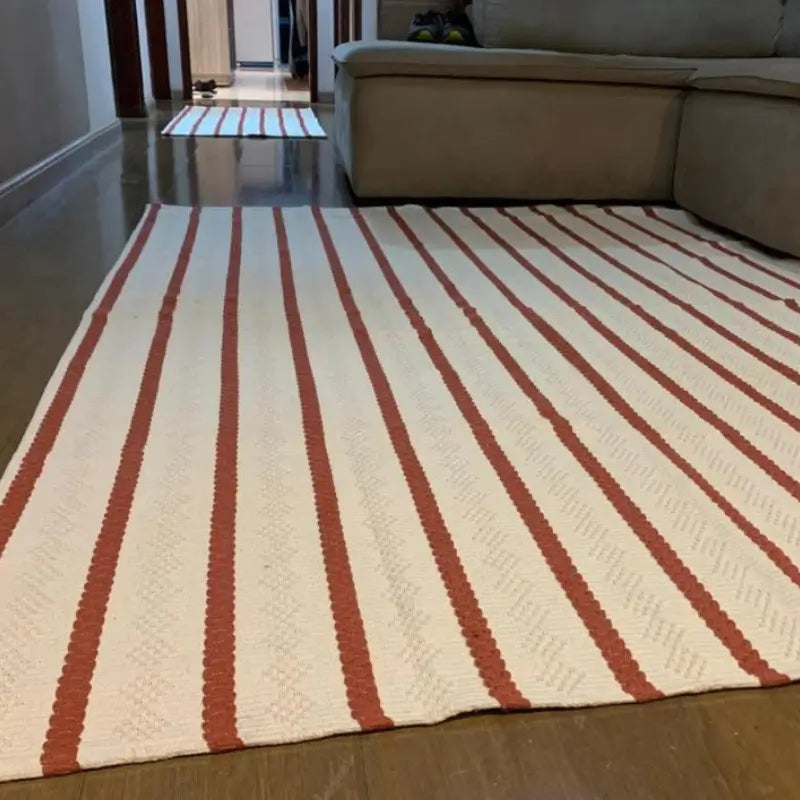 Tapete para Sala listrado em Algodão 150x250cm