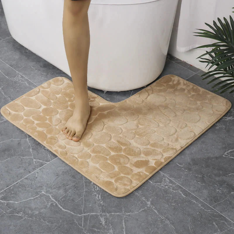 Tapete para Banheiro Antiderrapante Absorvente Canto em L