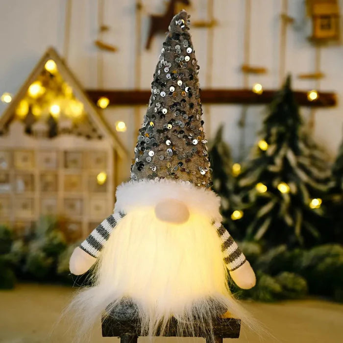 Boneco Gnomo Iluminado Decoração de Natal