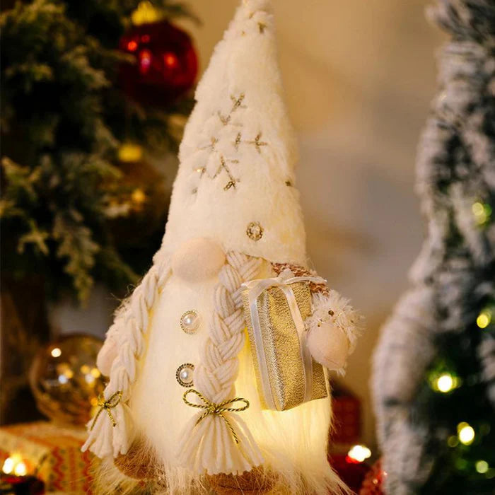 Boneco Gnomo Iluminado Decoração de Natal