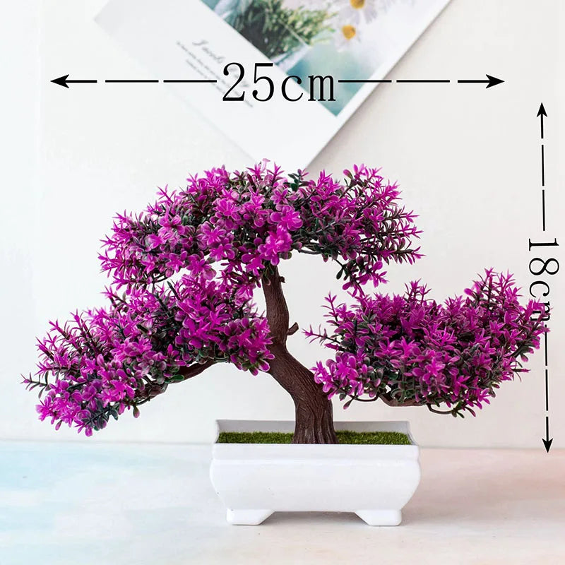 Bonsai Artificial Arvore com Flores em Seda