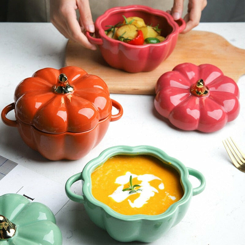 Bowl Tigela De Cerâmica Em Formato De Abóbora