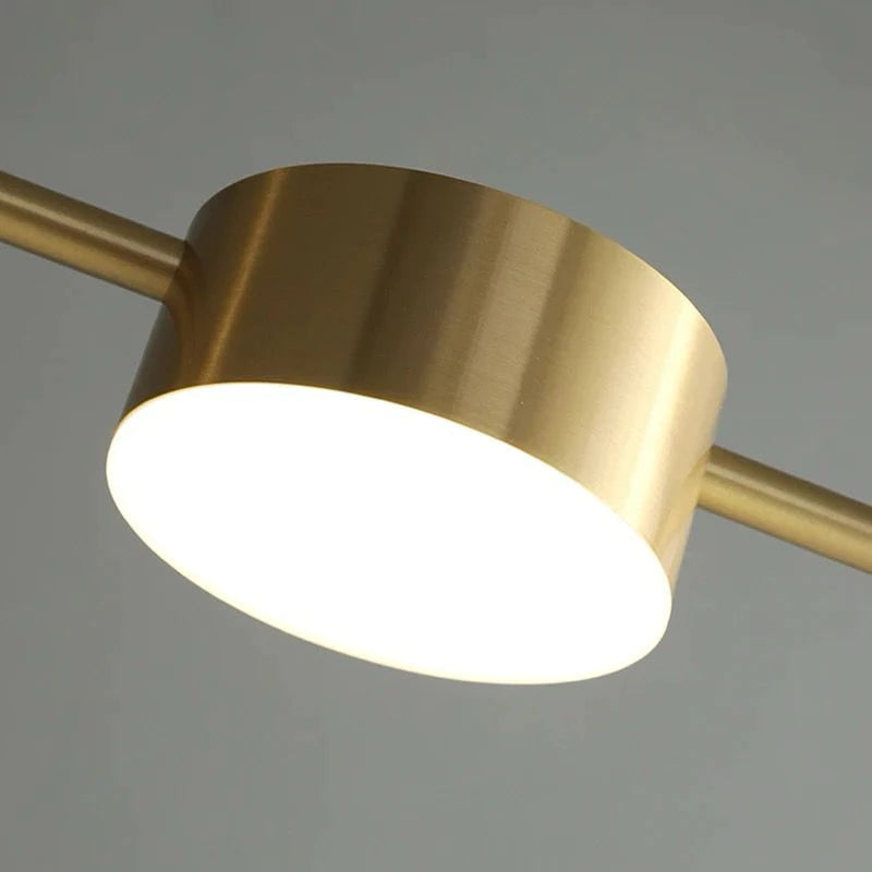 Lustre Pendente Moderno Dourado Led