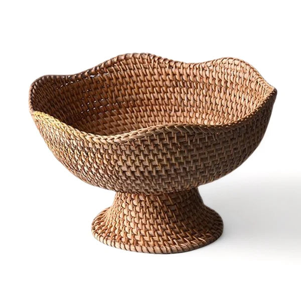 Cesto de Frutas em Palha Rattan