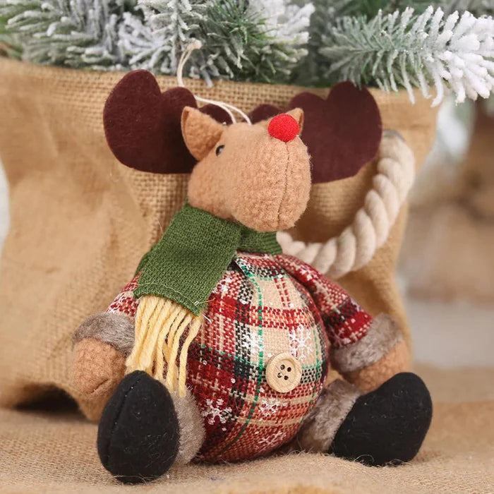 Enfeites de Natal Bonecos de Pelúcia Decorativos