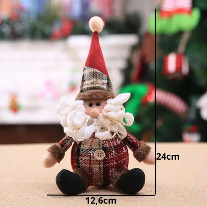 Enfeites de Natal Bonecos de Pelúcia Decorativos