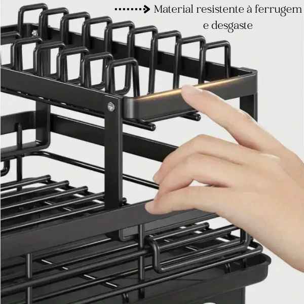 Escorredor de Louça com Bandeja e Drenagem de Água