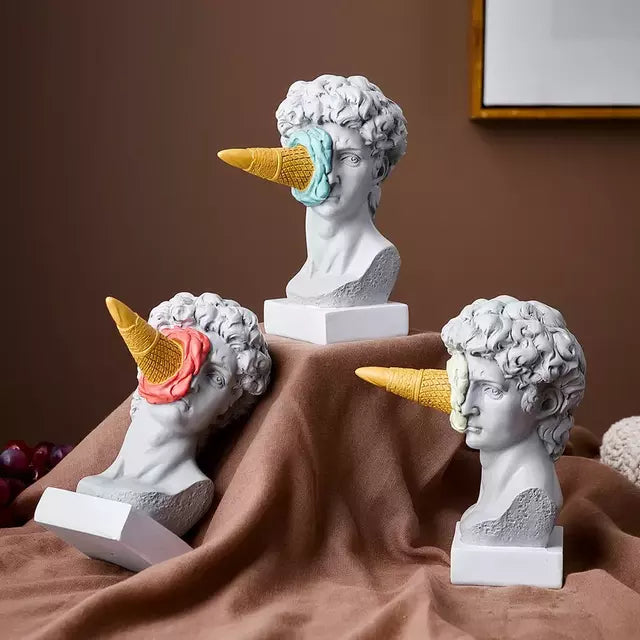 Escultura Grega Decorativa David Sorvete
