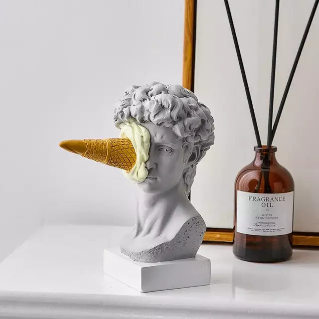 Escultura Grega Decorativa David Sorvete