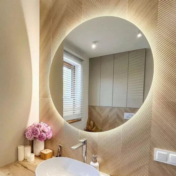 Espelho para Banheiro Redondo Com Led - Casa Stony