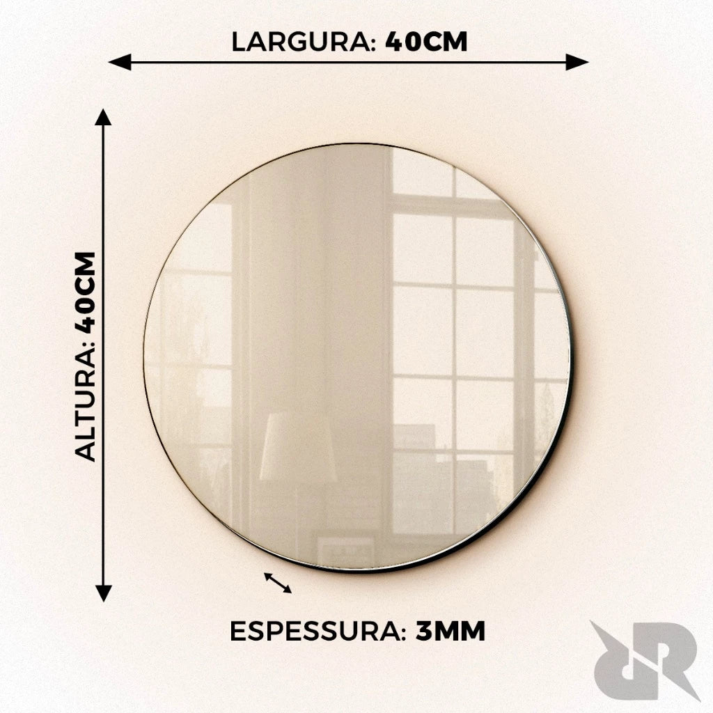 Espelho para Banheiro Redondo Com Led - Casa Stony