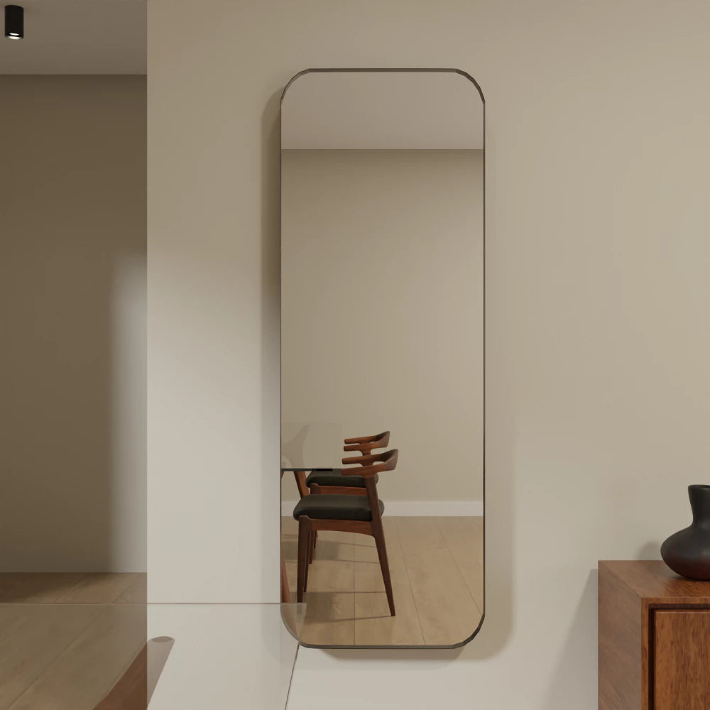 Espelho Grande Retangular Moldura Em Alumínio 170cm x 70cm - Casa Stony