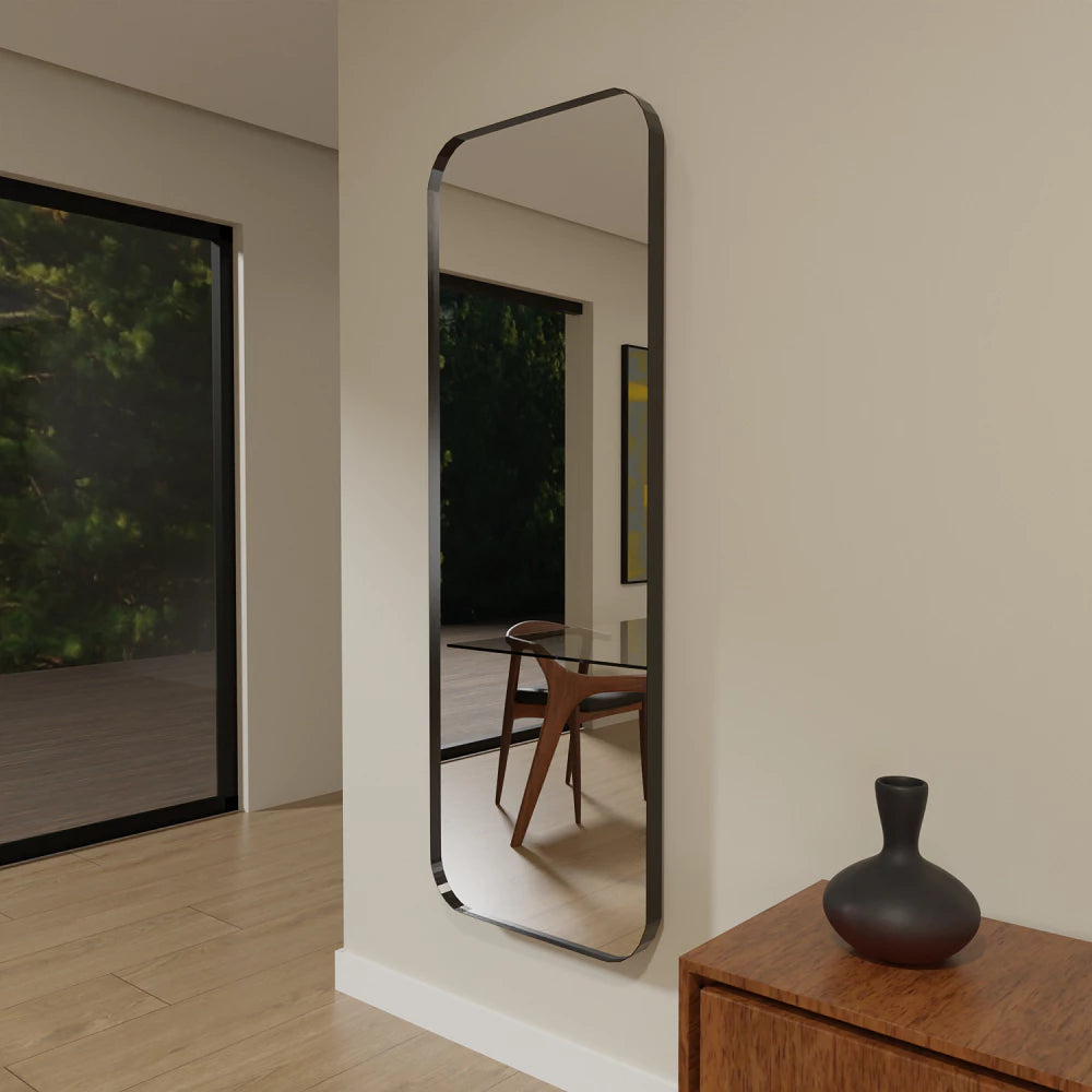 Espelho Grande Retangular Moldura Em Alumínio 170cm x 70cm - Casa Stony