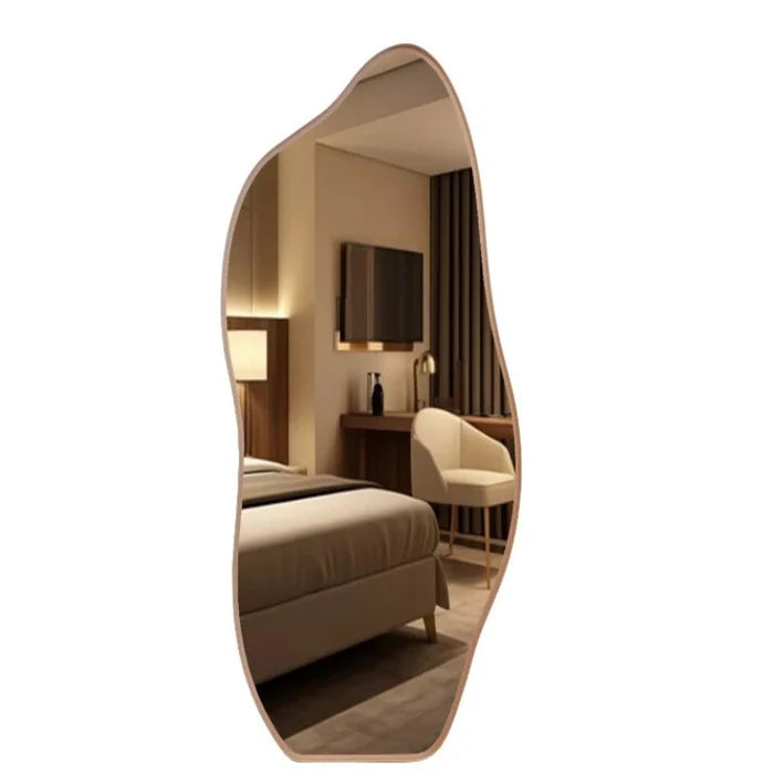 Espelho Orgânico Grande com Moldura em Alumínio 170x70cm - Casa Stony