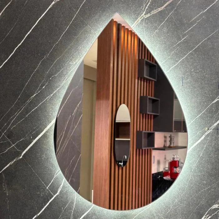 Espelho Orgânico com Led Gota 12v - Casa Stony