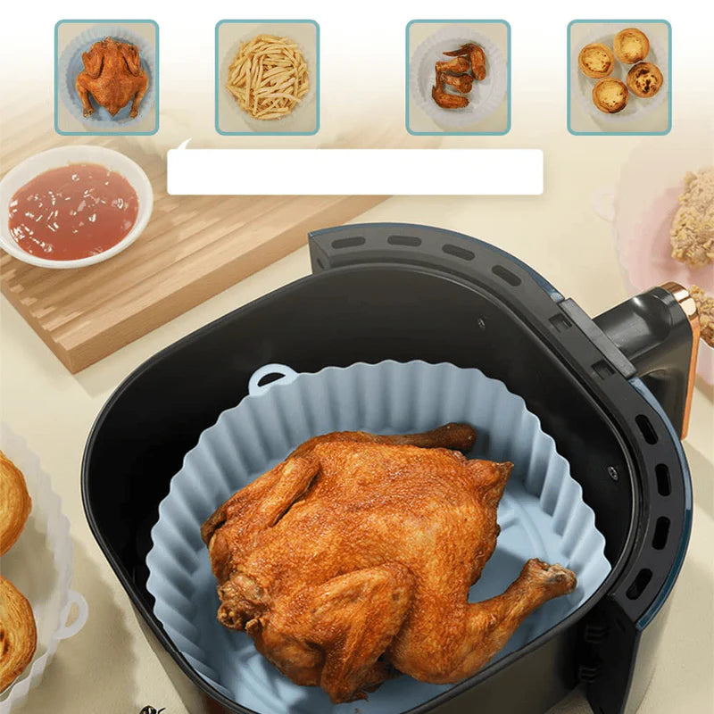 Kit com 3 Formas de Silicone para Air Fryer