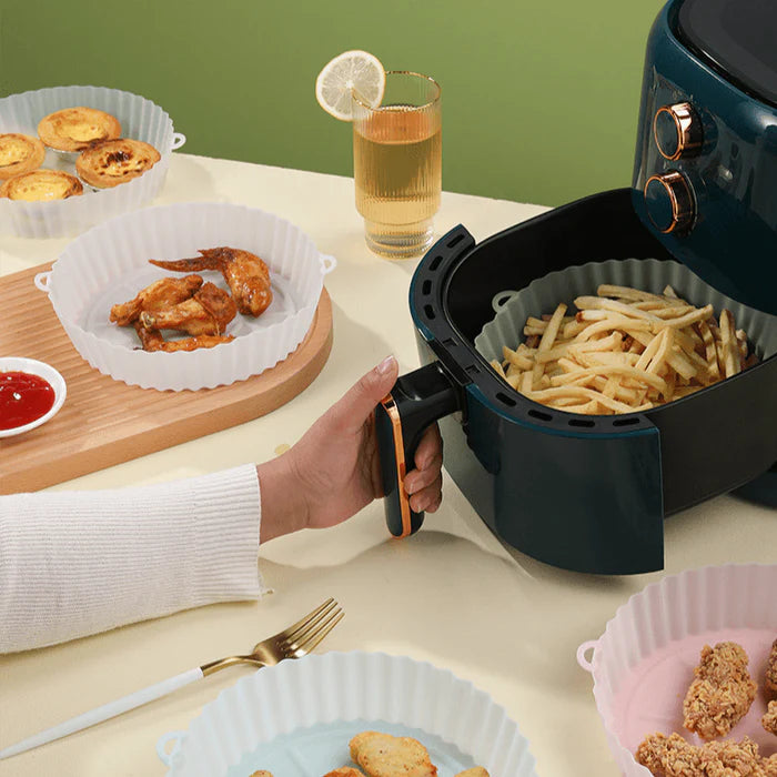 Kit com 3 Formas de Silicone para Air Fryer