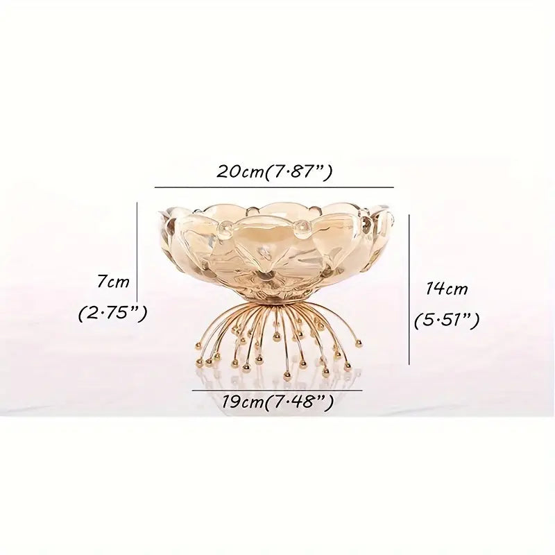 Fruteira de Mesa em Vidro Luxo - Casa Stony