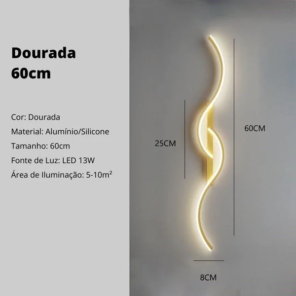 Luminária de Parede Arandela Onda Dupla