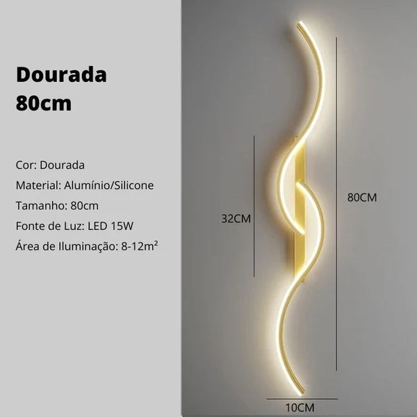 Luminária de Parede Arandela Onda Dupla