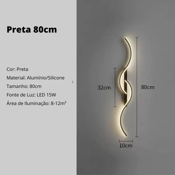 Luminária de Parede Arandela Onda Dupla