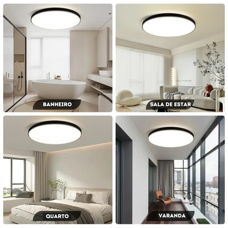 Luminária de Teto Plafon Led Redonda - Casa Stony