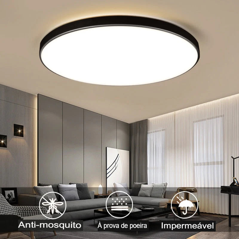 Luminária de Teto Plafon Led Redonda - Casa Stony