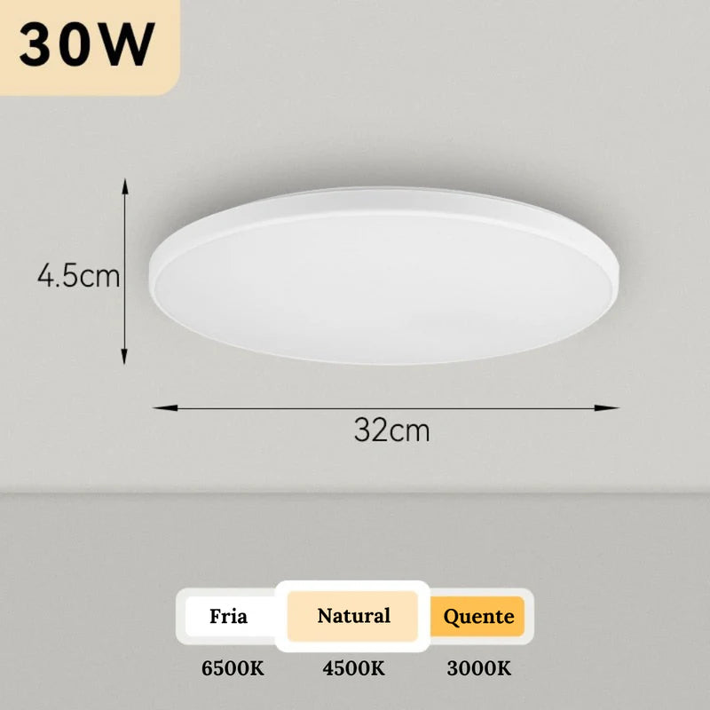 Luminária de Teto Plafon Led Redonda - Casa Stony