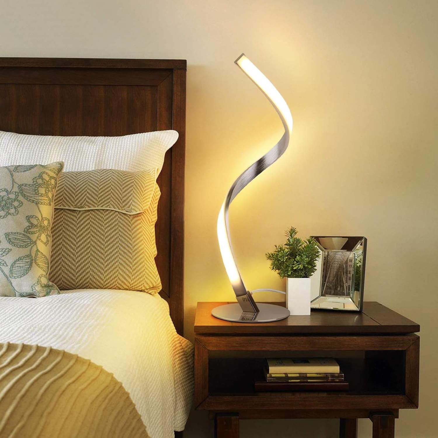 Luminária Abajur de Mesa Led Espiral