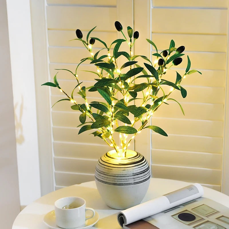 Ramo de Oliveira Artificial em Led Decorativo