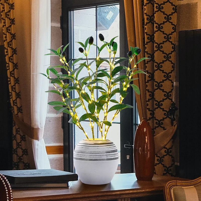Ramo de Oliveira Artificial em Led Decorativo
