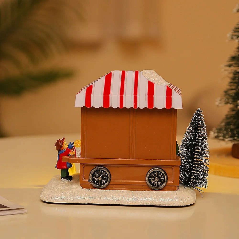 Decoração de Natal - Carrinho de Pipoca Musical - Casa Stony