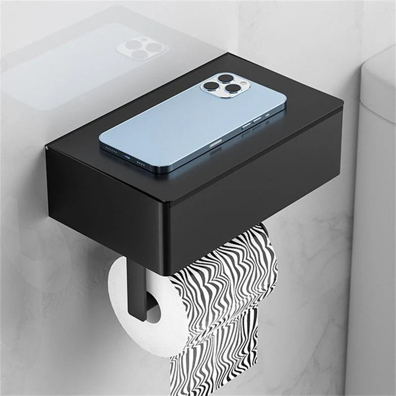 Porta Papel Higiênico para Banheiro com Suporte para Celular