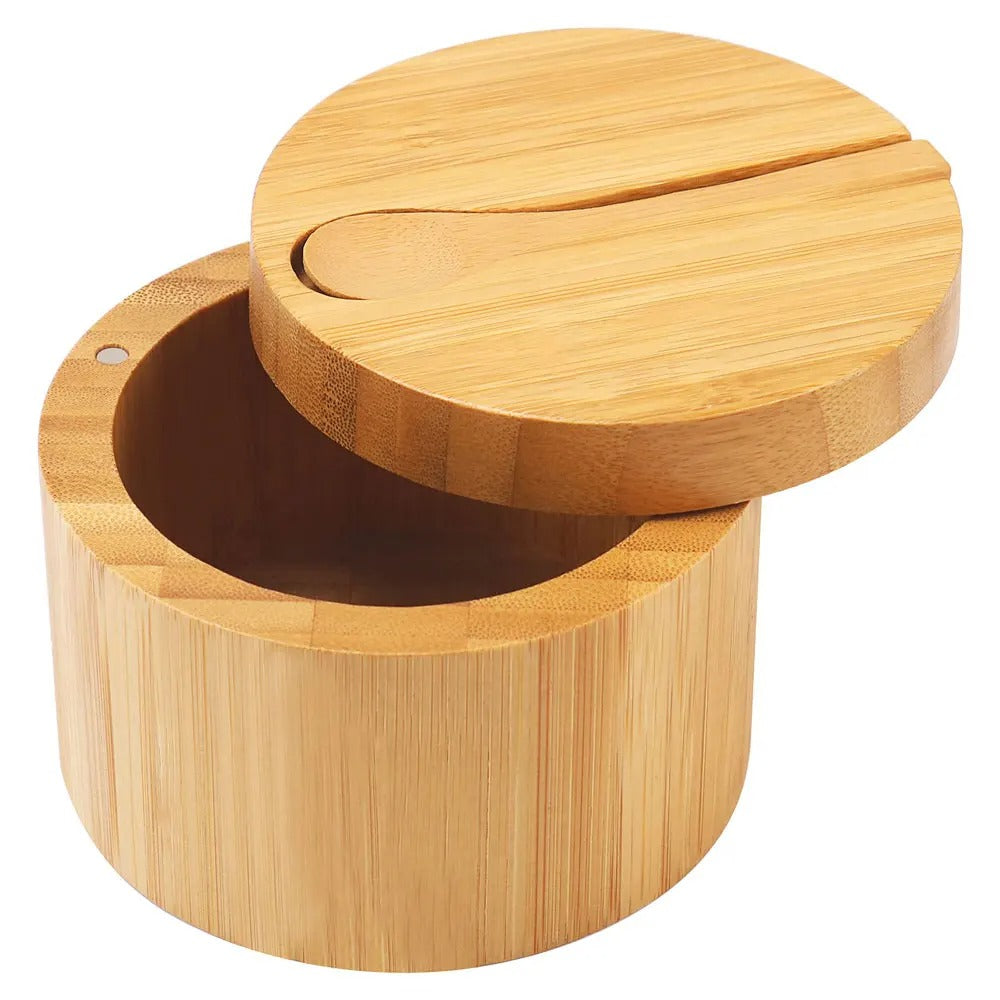Porta Temperos e Sais em Bambu com Colher