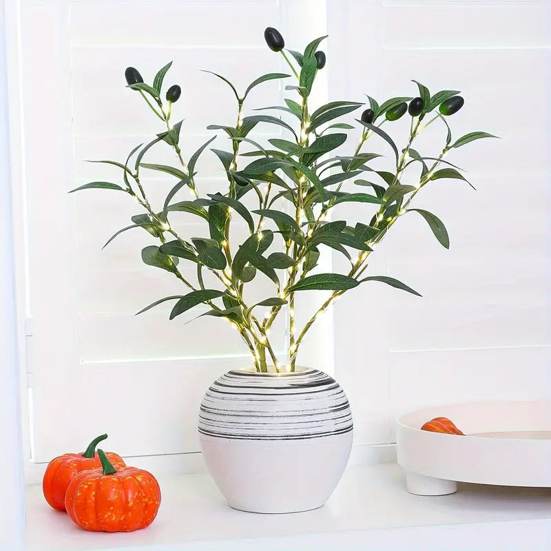 Ramo de Oliveira Artificial em Led Decorativo
