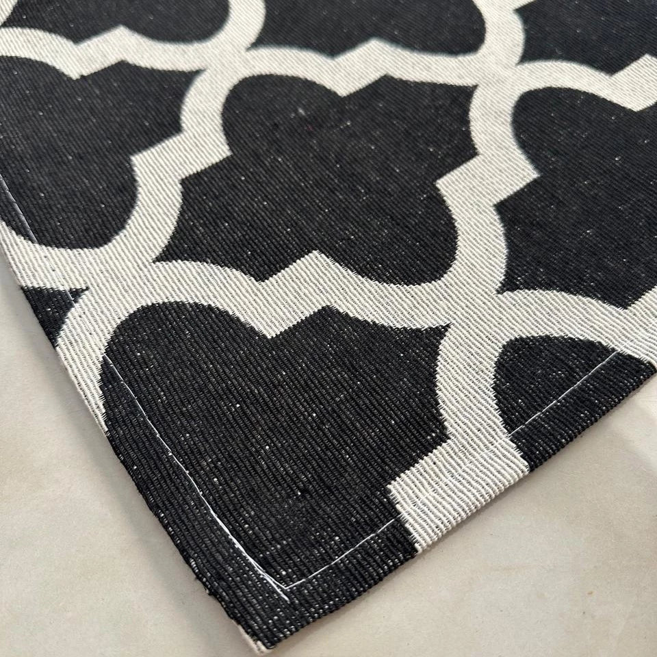 Tapete Antiderrapante Mosaico Geométrico Jacquard
