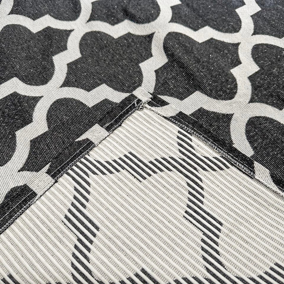Tapete Antiderrapante Mosaico Geométrico Jacquard