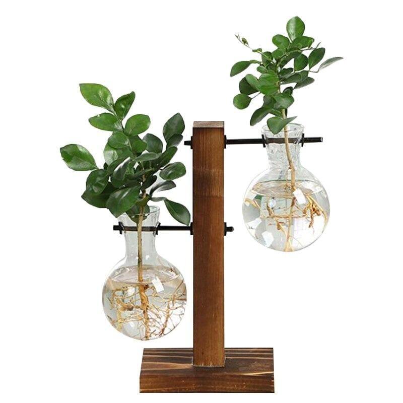 Vaso Decorativo Terrário de Plantas com Suporte