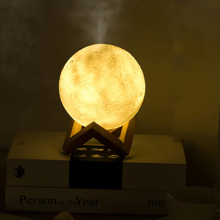 Umidificador de Ar Grande Lua Luminária 3D