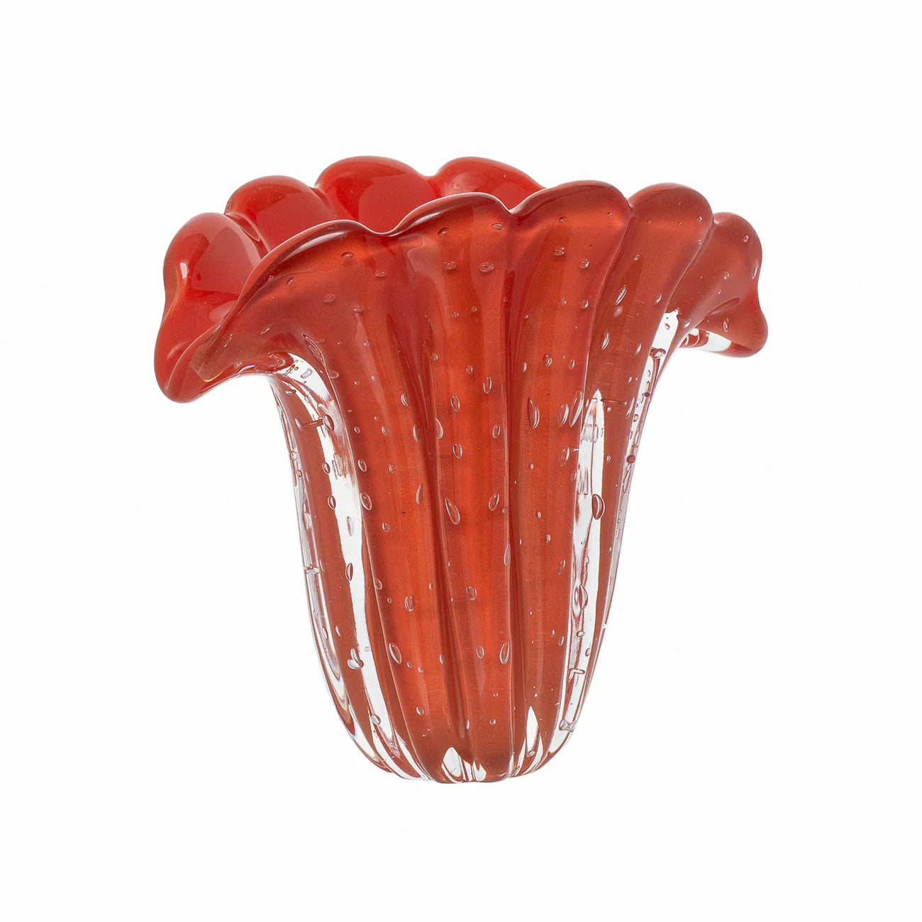 Vaso De Decoração Em Murano Terracota